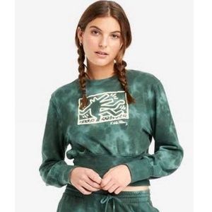 Green Graphic Women's Sweater